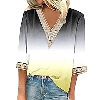 Tunic Spring Trendy Shirts Women Office 3/7 Sleeve for Women Cosy Stretchy 3XL