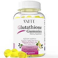 VAITE Glutathione Gummies for Skin - Vitamin C for Dark Spot and Scar Removal - 60 Gummies Effective for Excessive Body Pigmentation, Acne Scar Reduction, Antioxidant, Anti-Aging and Bleaching