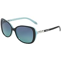 Tiffany & Co. TF 4121B - 80559S Sunglasses Black Frame, Blue Lenses, 55MM