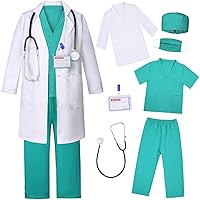 Doctor Costume for Kids Toddler Doctor Costume for Boys Girls Halloween Dress Up Party