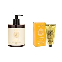 Panier des Sens - Exfoliating Liquid Hand Soap + Hand Cream - with Organic Honey Extract - Natural Exfoliation + Skin Moisturizing - 97% Natural Ingredients Hand Care Made in France