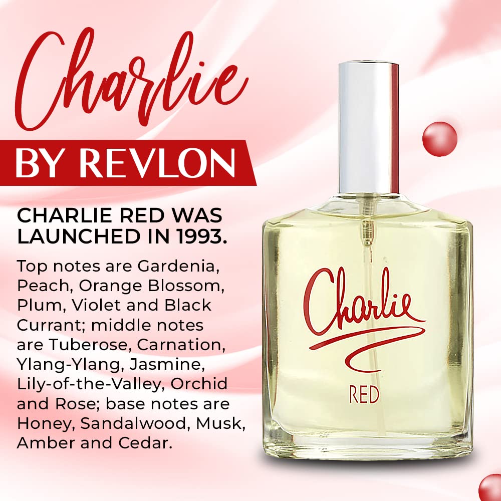 Revlon Charlie Eau De Toilette Spray for Women, Red, 3.4 Ounce