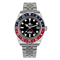 San Martin NH34 Luxury Sports GMT Men Watches Bidirectional Sapphire Bezel Automatic Mechanical Dress Wristwatch