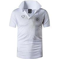 jeansian Men's Sports Polo Tee Shirt Quick Dry Fit Short Sleeve T-Shirt Tops Golf Tennis Bowling Large Plus Size LSL344