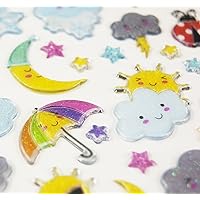 3D Stickers - Weather - Glitter