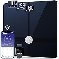 Wi-Fi Scale for Body Weight, Bluetooth Body Fat Scale Smart Digital Weight BMI Scale Bathroom Scale 13 Body Composition Analysis Health Monitor with ITO Coating Technology