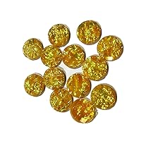 The Design Cart' Light Golden Circular Zari Plastic Stones (with Foil- 12 mm) for Making Bracelet,Necklace,Jewellery,Embroidery Work, Art & Craft, Package of 30 Pieces Size 12 mmMTC2172-1-369