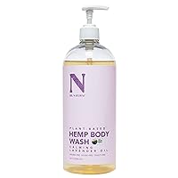 Hemp Body Wash, Lavender, 32 oz - Pure Plant-Based Body Wash - Deep Cleansing and Moisturizing with Organic Shea Butter - Enriched with Hemp Seed Oil - Suitable for Sensitive Skin