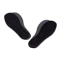 Natural Summer Black Terry Cloth Insoles, Soft, Flexible, Fresh Barefoot Terry Cotton Shoe Insoles (2 Pairs, 9 Women US)