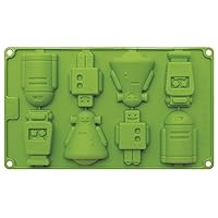 CakePop mould tray Set RoboPops, 30 x 17 x 1.8 cm, Green