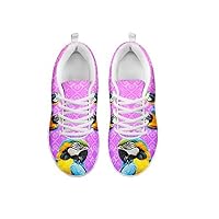 Cute Blue and Yellow Macaw Parrot Print Men's Casual Sneakers