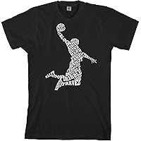 Threadrock Men's Basketball Player Typography T-Shirt