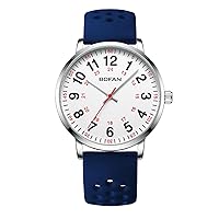 Nurse Watch for Nurse,Medical Professionals,Students,Doctors with Easy to Read Dial,Second Hand and 24 Hour,Soft and Breathable Silicone Band,Water Resistant.