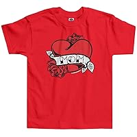 Threadrock Little Boys' Mom Heart Tattoo Toddler T-Shirt 4T Red