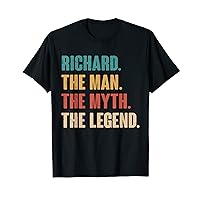 Richard The Man The Myth The Legend Retro Gift for Richard T-Shirt