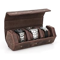 Watch Display Case,Unique Watch Display Case – Hexagonal Crazy Horse Leather Watch Box, 3-Piece, Detachable, Diamond-Shaped – Elegant Storage Solution for Watches