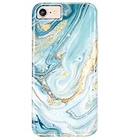 luolnh iPhone Se 2022 Case,iPhone Se 2020 Case,iPhone 7 8 Case,Bling Glitter Sparkle Marble Design Bumper Silicone Skin Cover Case for iPhone Se 2022/Se 2021 6 7 8(Abstract Gold)