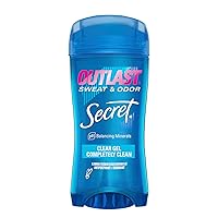 Secret Outlast Antiperspirant and Deodorant for Women, Clear Gel, Completely Clean Scent, 2.6 Ounce