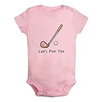 Let's Par Tee Golf Funny Romper, Newborn Baby Bodysuit, Infant Cute Jumpsuits, 0-24 Months Babies One-Piece Outfits