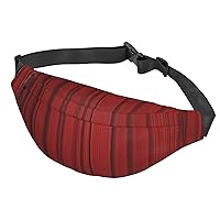 Fanny Pack For Men Women Casual Belt Bag Waterproof Waist Bag Red Vertical Stripes Running Waist Pack For Travel Sports