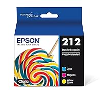 EPSON 212 Claria Ink Standard Capacity Color Combo Pack (T212520-S) Works with WorkForce WF-2830, WF-2850, Expression XP-4100, XP-4105