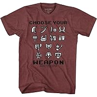 Monster Hunter Choose Your Weapon Vintage Maroon Heather Adult T-Shirt Tee