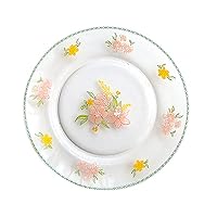 BESTOYARD 1pc Flower Glass Dish Glass Dessert Plate Party Tableware Ceramic Serving Platters Snack Tray Transparent Salad Plate Snack Plates Food Plate Food Display Decor Jewelry Round Tray