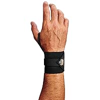Ergodyne ProFlex 420 Wrist Wrap with Thumb Loop, Black, Small/Medium