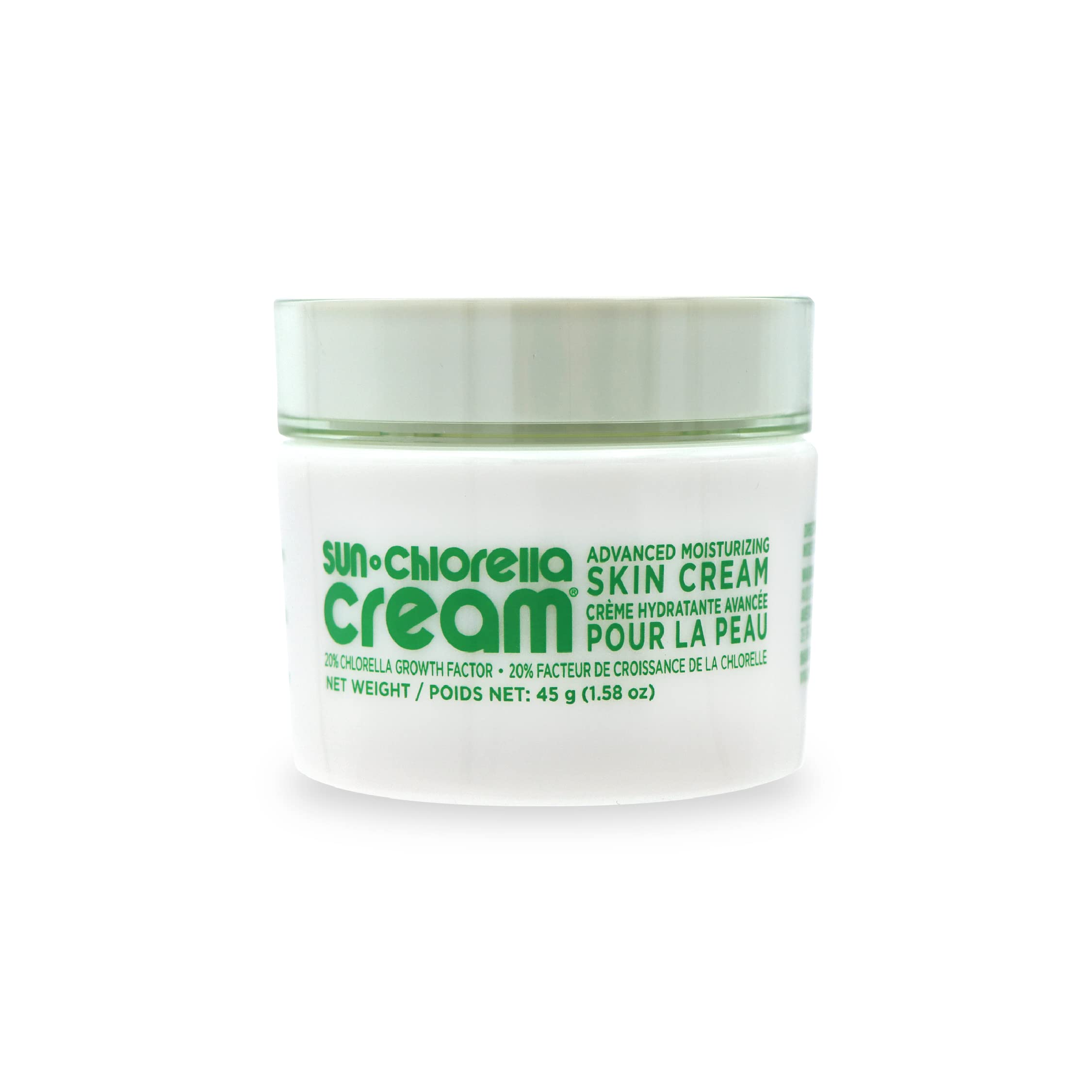 Sun Chlorella Cream Face Moisturizer Deep Hydration Boost, Natural Skin Care Helps Restore Balance & Reduce Appearance of Fine Lines & Wrinkles - Vibrant, Glowing Radiance - Paraben Free - 1.58oz