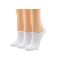 HUE Women's Cotton Arch Hug Liner Sock 3 Pair Pack