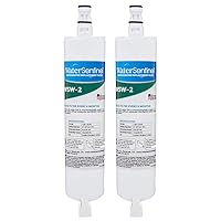 WaterSentinel WSW-2 Refrigerator Replacement Filter Fits Whirlpool Filter 5, Kitchenaid, Thermador, Kenmore, Maytag, Puriclean (2-Pack)