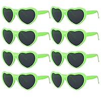 8 Pack Heart Shaped Sunglasses for Women Party Favors Eyewear Multiple Choice