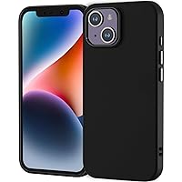 TENOC Phone Case Compatible with iPhone 13 & iPhone 14, Black Case Anti-Fingerprint Protective Bumper Matte Cover for 6.1 Inch