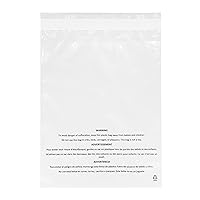 Shirts and More Self Seal Clear Poly Bags with Suffocation Warning – Permanent Adhesive – FBA Compliant for Packaging Clothes PolyPackers – 5” x 7” 1.5mil LDPE Plastic 100 Count 