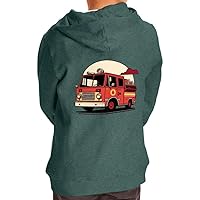 Fire Truck Design Toddler Full-Zip Hoodie - Graphic Toddler Hoodie - Print Kids' Hoodie