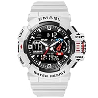 Military Watches Men Sport Watch Waterproof Wristwatch Stopwatch Alarm LED Light Digital Watches Men's Big Dial Clock 8043