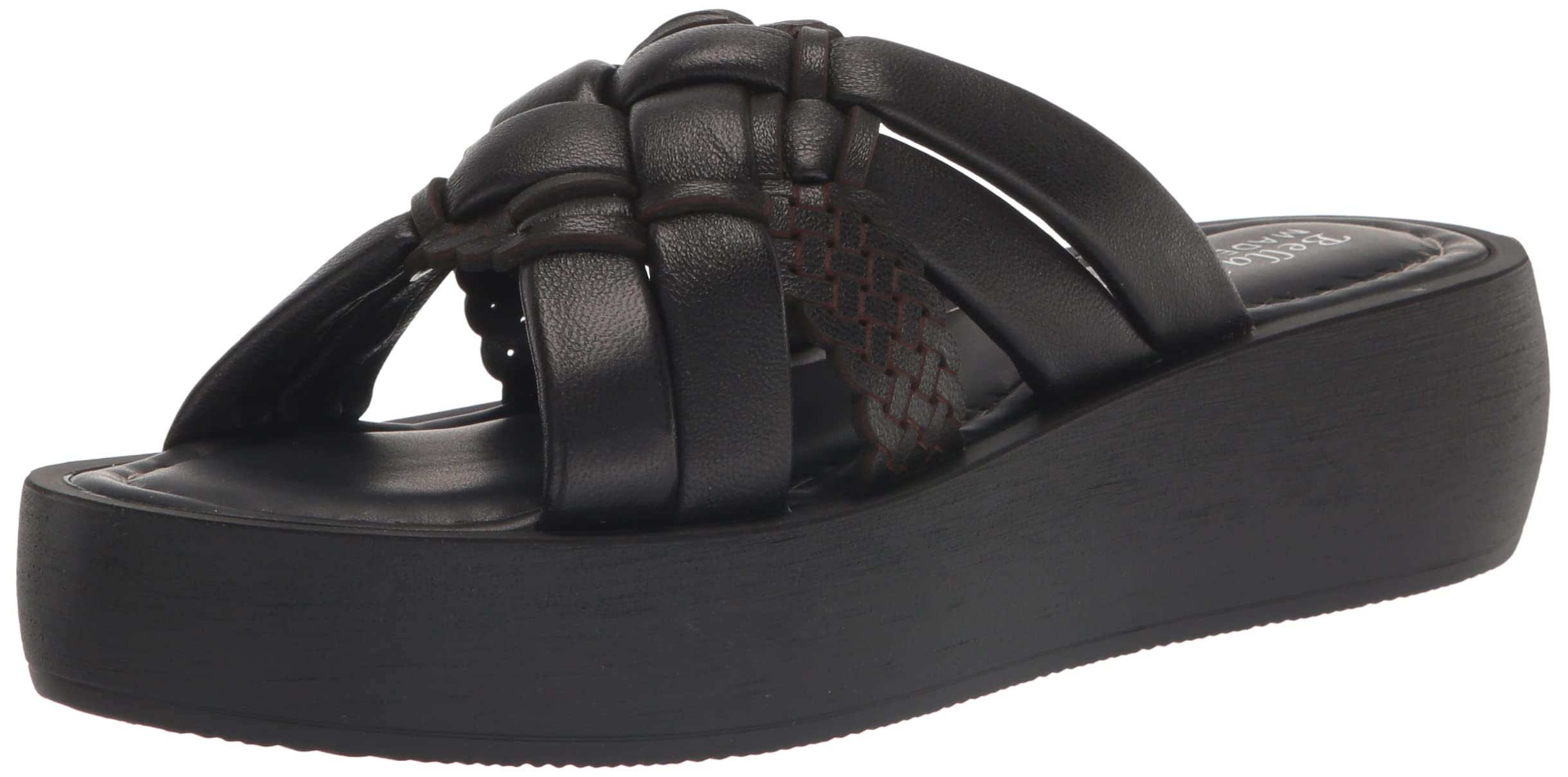 Bella Vita Made in Italy Women's Ned-Italy Slide Sandal, Black Leather, 8 X-Wide