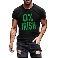 St. Patrick's Day T-Shirt Men Irish Clover Printed Shirts Casual Lucky Graphic Tees Cozy Athletic Sports Tee Tops