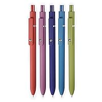 5Pieces Refillable Gel Pen Refillable Office Writing Pen Quick Dry Smoothly Write For Student Scrapbooking Journaling Gel Pens For Kids Party Favor Gel Pens For Coloring Books For Adults Gel Pens Fine