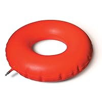 MedPro Inflatable Rubber Invalid Ring Cushion, 18 Inch, Open Ring Center the Helps Distribute Weight Evenly, Sit Comfortably for Extended Periods of Time