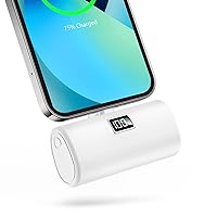 Portable Charger for iPhone, 6000mAh Small Power Bank Fast Charging (20W), Mini Cute Portable Phone Charger Battery Pack for iPhone 14/14 Pro Max/14 Plus/13/12/11/X/8 - White