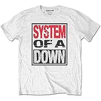 System of A Down 'Triple Stack Box' (White) T-Shirt