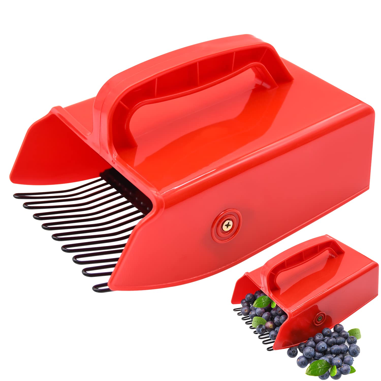 LFSEMINI Berry Picker, Berry Pickers and Rakes with Metallic Comb and Ergonomic Handle for Easier Berry Picking, Blueberry Rake Scoop for Blueberries, Lingonberries and Huckleberries