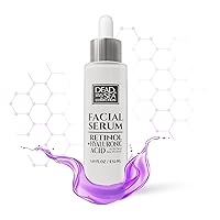 Dead Sea Collection Retinol & Hyaluronic Acid Serum for Face - Anti-Wrinkle Hydration Facial Serum - Smooth and Moisturized Skin - Enriched with Sea Minerals and Vitamins - 1.69fl.oz/50ml bottle+box