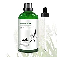White Musk Oil Mumianhua Pure White Musk Essential Oil Therapeutic Grade White Musk Fragrance Oil for Diffuser, Skin, Perfume, Soap Making, Candles Making, Women, Men 100ml