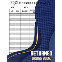 Returned Drugs Book: Medication Destruction Log Book| Returned Drugs Log Book | Medication Returns Book | Notebook Journal Controlled Drug Recording, Expired & Returned Drug Book 