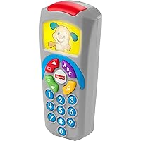 Fisher-Price Laugh & Learn Baby Learning Toy, Puppy's Remote Pretend TV Control with Music and Lights for Ages 6+ Months