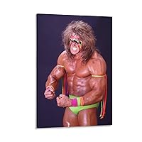 Ultimate Warrior 80's Wrestling Superstar Canvas Printed Poster Wall Art Deco Room Decorative Aesthe Canvas Painting Wall Art Poster for Bedroom Living Room Decor 16x24inch(40x60cm) Frame-style