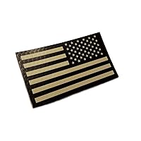PVC Large 3x5 Inch Color Tactical Us USA Flag (Hook/Loop) Patch