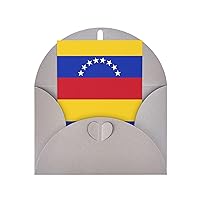 Flag of Venezuela Print Classic Blank Pearl Paper 4Inch x6Inch Greeting Cards With Envelopes.
